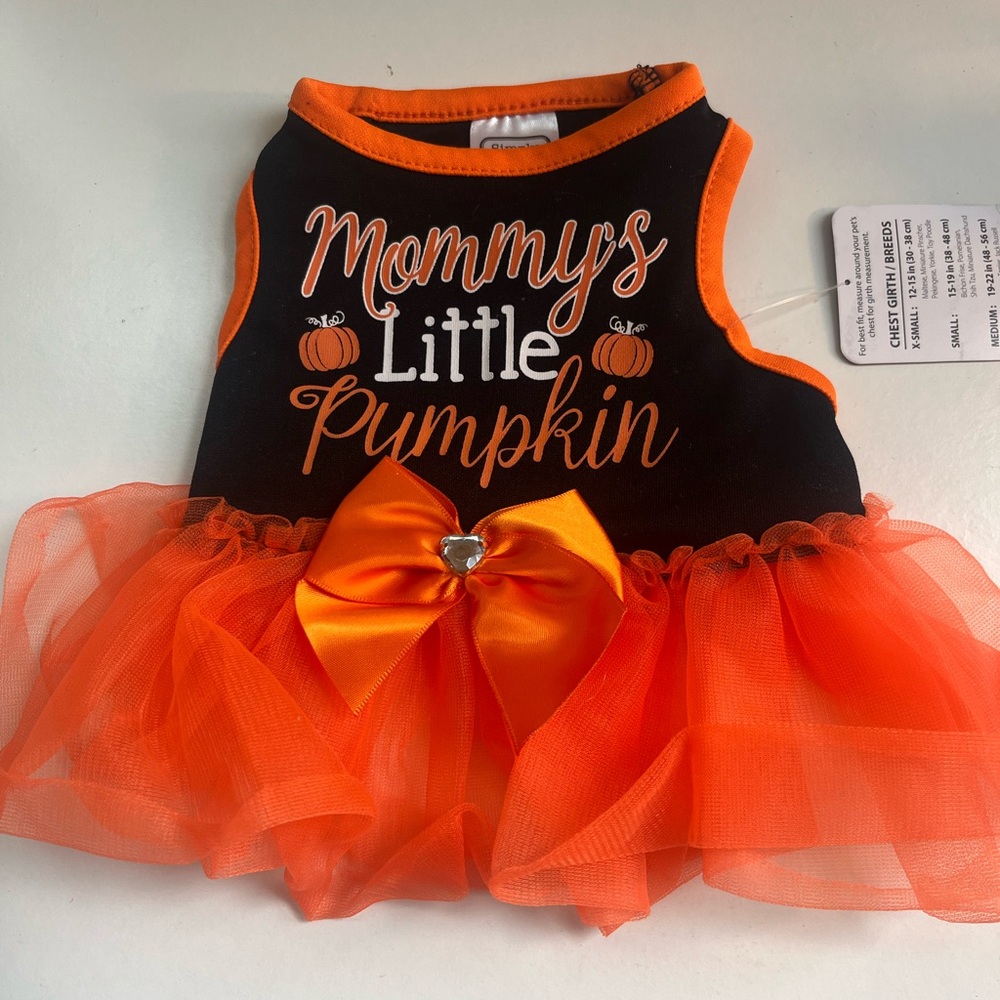 Festive Pumpkin Dog Costume - Orange and Black